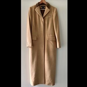 Ralph Lauren Blue Label camel hair wool extra long coat size US 8